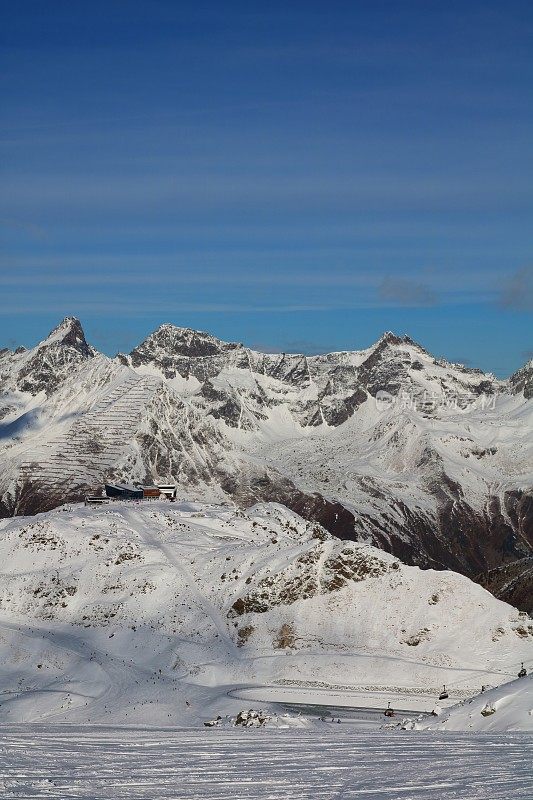 Ischgl / Samnaun滑雪场，奥地利冬季